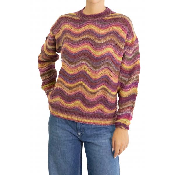 Maglione girocollo multicolor 